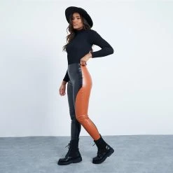 I Saw It First Colour Block Pu Skinny Trousers -Regatta shop 98080703 xxl a2