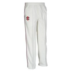 Children/Kids Matrix Cricket Trousers (Ivory/ Maroon)