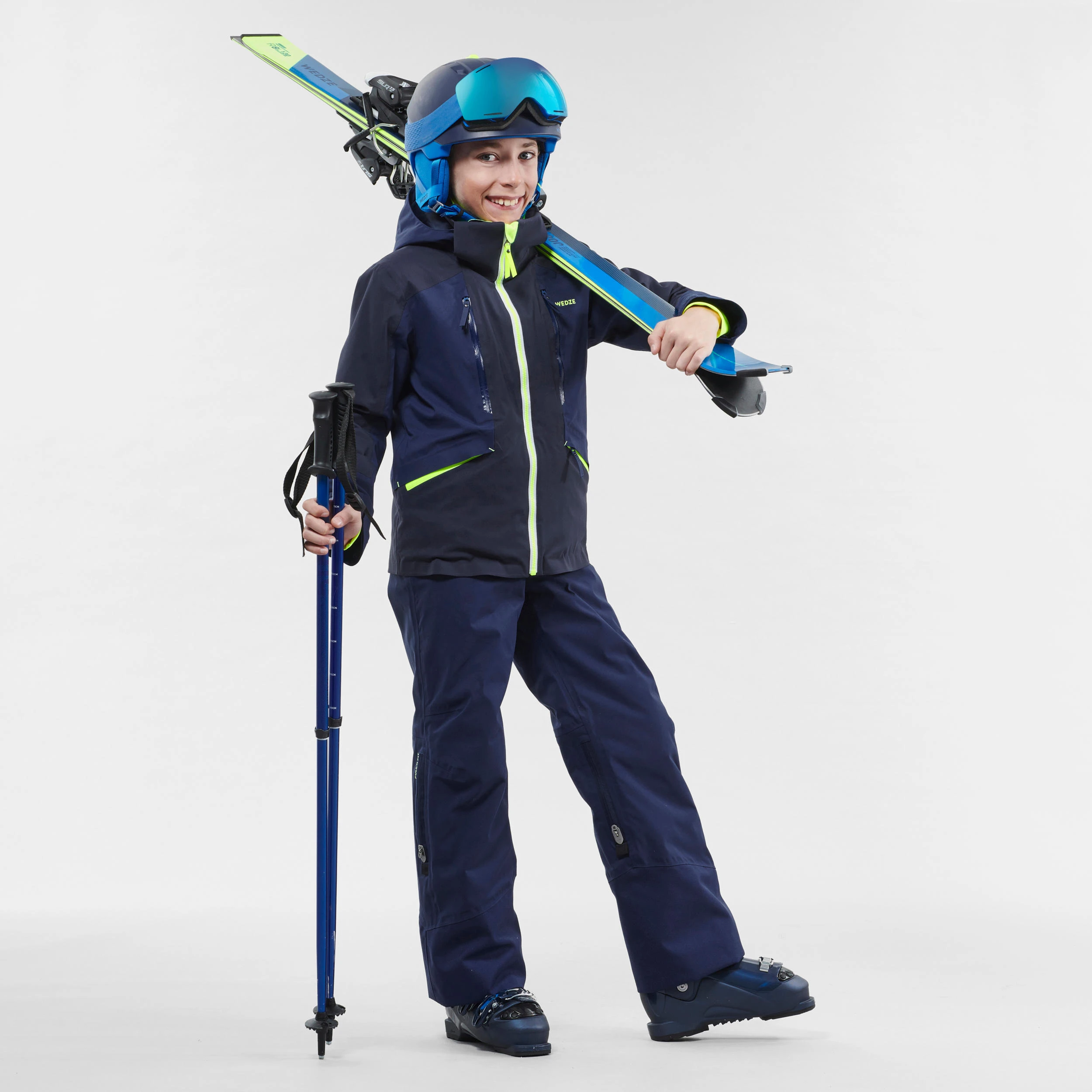 WEDZE REFURBISHED CHILDRENS SKI TROUSERS - NAVY BLUE 5 WEDZE REFURBISHED CHILDRENS SKI TROUSERS - NAVY BLUE - Image 3