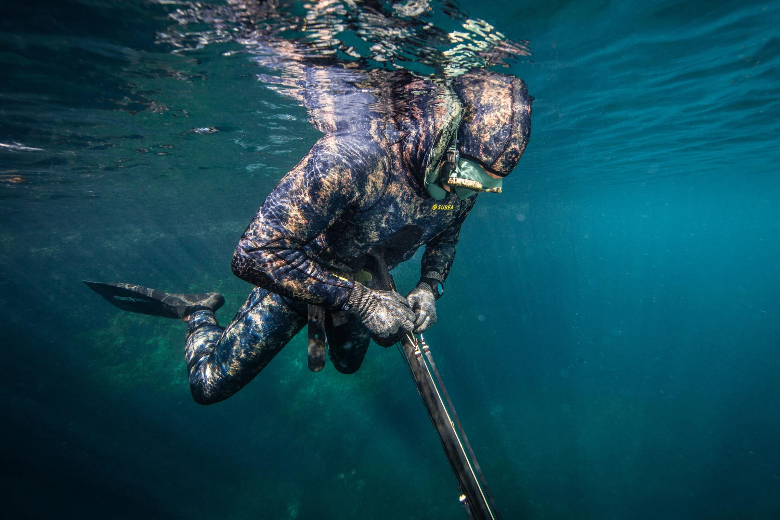 3mm Split Neoprene Camouflage Trousers For Free-diving Spearfishing 4 3mm Split Neoprene Camouflage Trousers For Free-diving Spearfishing - Image 2