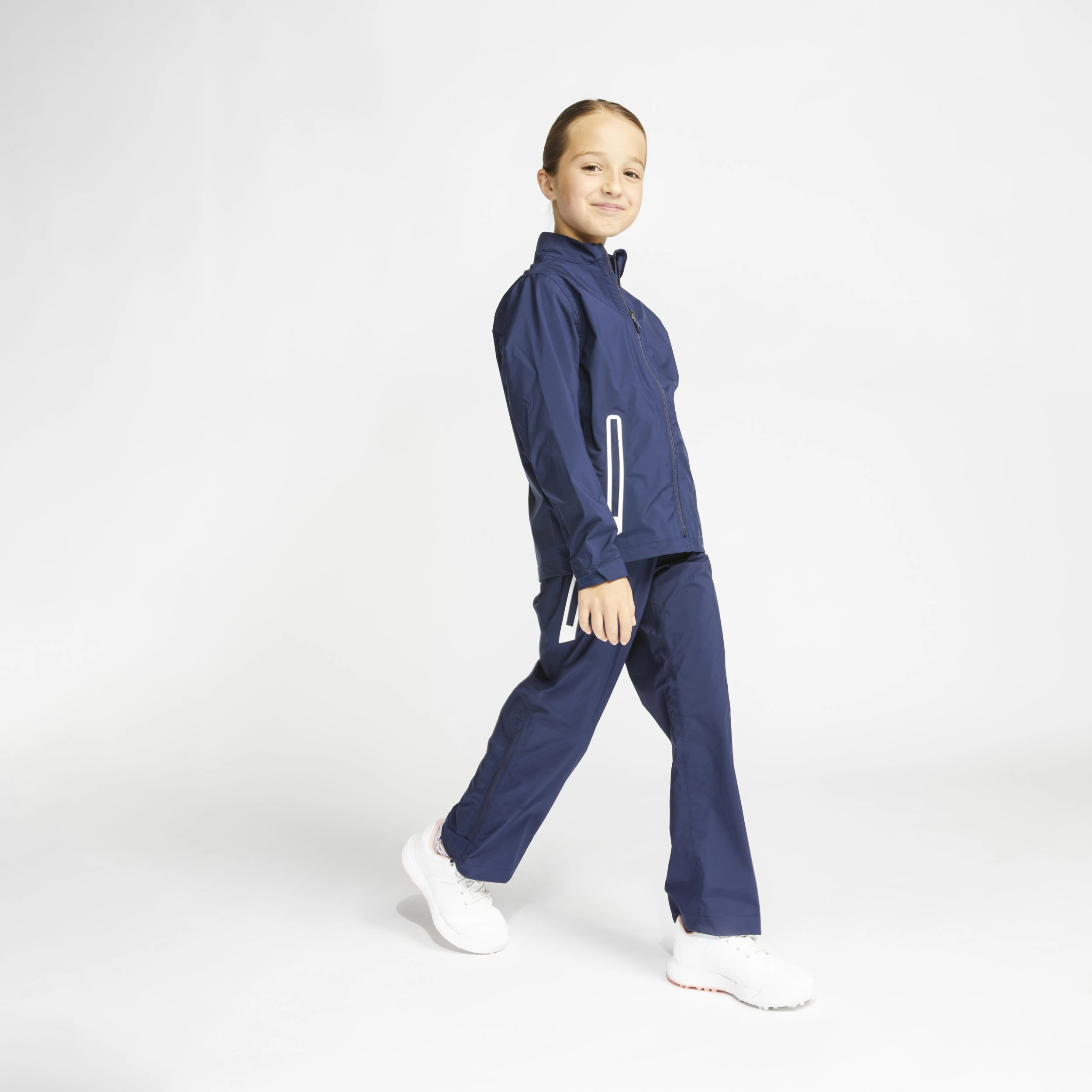 Kids’ Golf Waterproof Rain Trousers RW500 Navy Blue 5 Kids’ Golf Waterproof Rain Trousers RW500 Navy Blue - Image 3