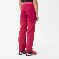 Quechua Kids’ Modulable Hiking Trousers MH500 Raspberry 7 -Regatta shop k63e0c11f1e973213d40fb75caec9da0a