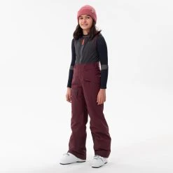 WEDZE KIDS’ SKI TROUSERS WITH BACK PROTECTOR - FR900 -Regatta shop k92c4b9bfe91897208b7c12ebf2a6d692