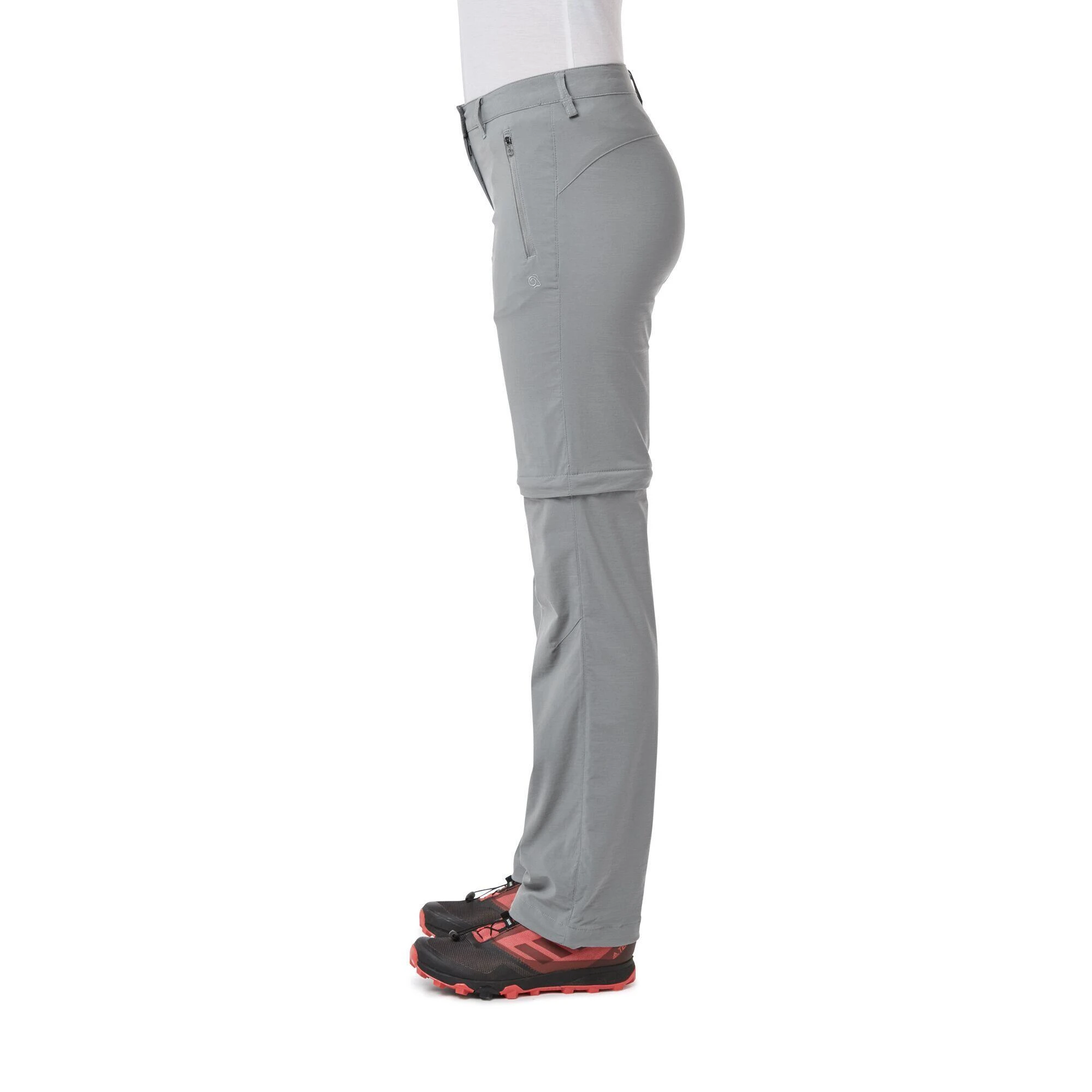 Craghoppers Womens/Ladies NosiLife Pro II Convertible Trousers (Cloud Grey) 4 Craghoppers Womens/Ladies NosiLife Pro II Convertible Trousers (Cloud Grey) - Image 2